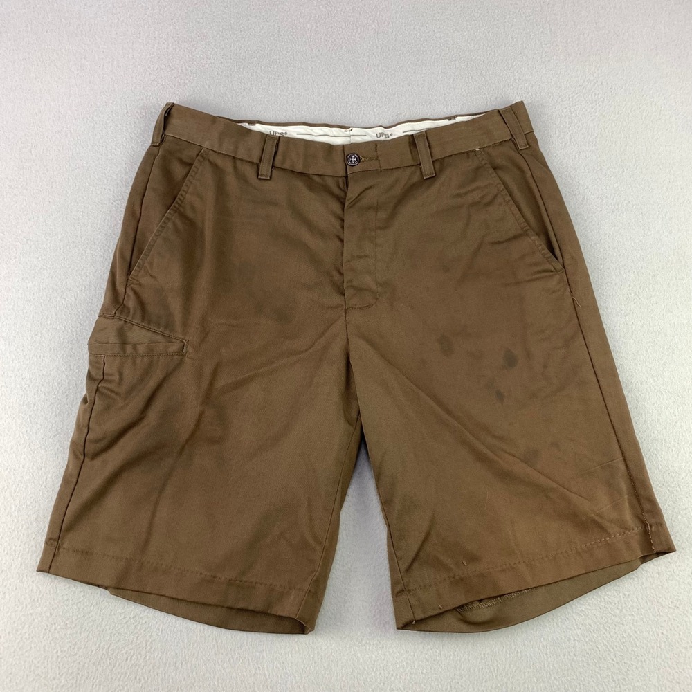 UPS Employee Shorts Mens 34 Brown Driver WearGuard Workwear Uniform